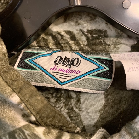 Vtg 90s Dino Di Milano Hawaiian Shirt Size Coral Aquarium Salt Water Fish Mens M - Picture 4 of 5